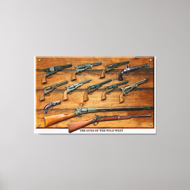 Les armes du far west sur toile tendue (Recto)