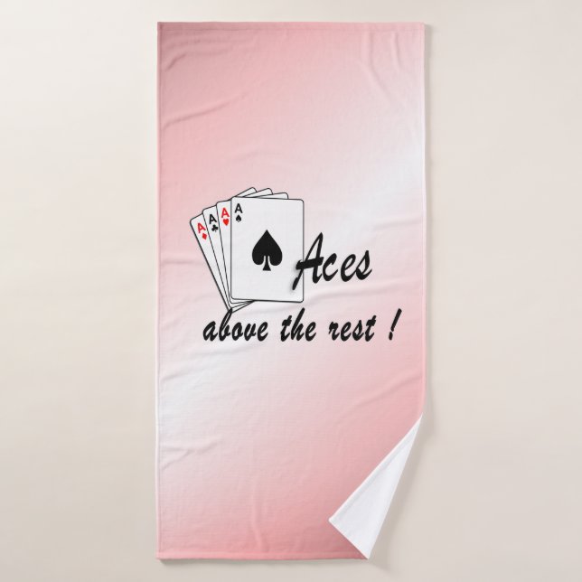 Les As au-dessus du reste rouge (Serviette de bain)