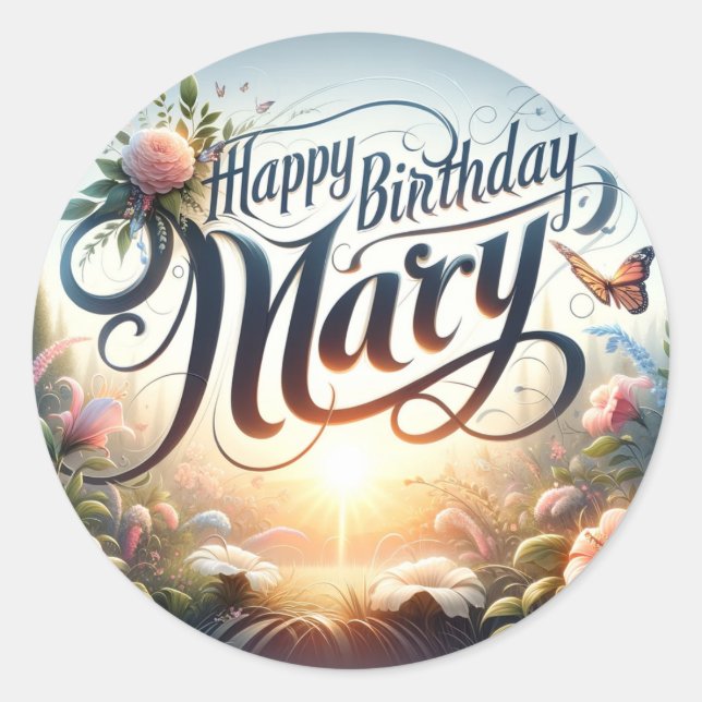 Les autocollants d'anniversaire de Mary (Devant)