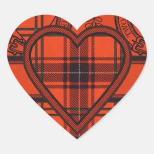 Les autocollants de coeur couvrent le vrai tartan