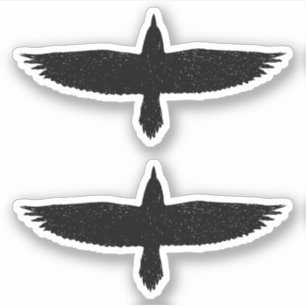 Les autocollants de Corbeau