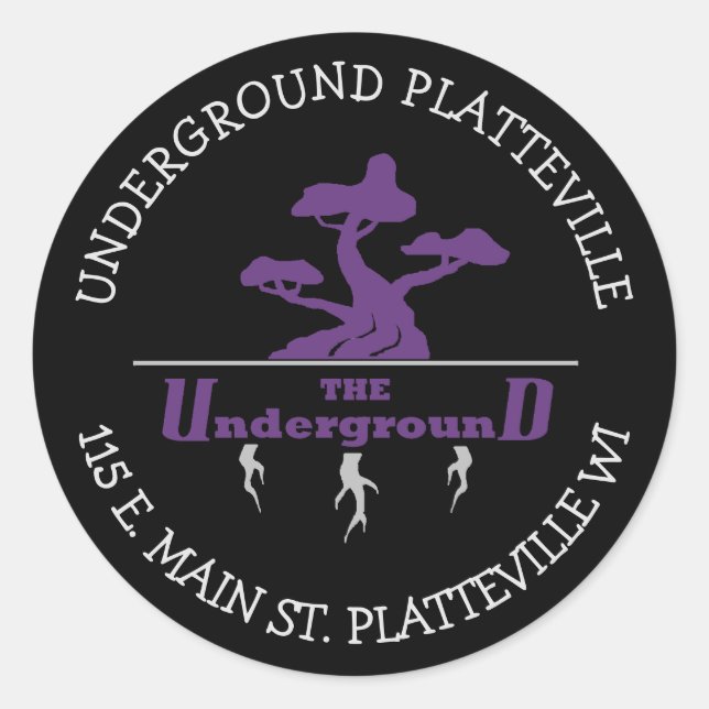 Les autocollants du logo Underground Vaping Shop (Devant)