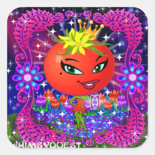 Les autocollants hardis "dites fromage" de tomate