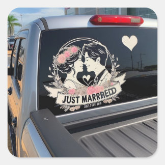 Les autocollants "Just Married" de voiture pour le