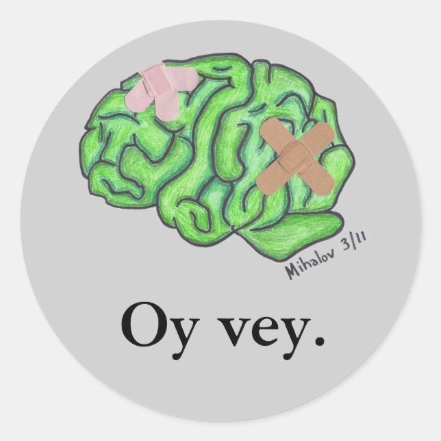 Les autocollants "Oy vey." (Devant)