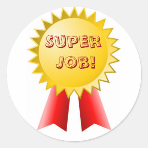 Les autocollants rouges et jaunes du professeur de