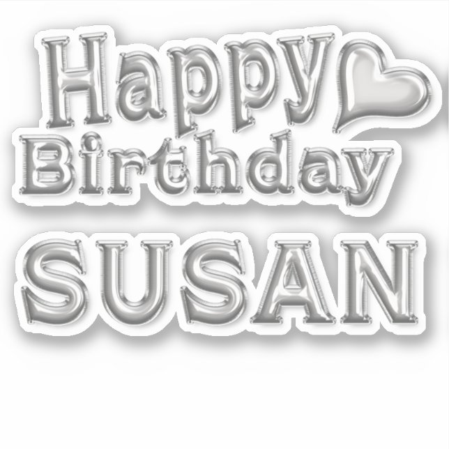 Les autocollants Susan Happy Birthday (Devant)