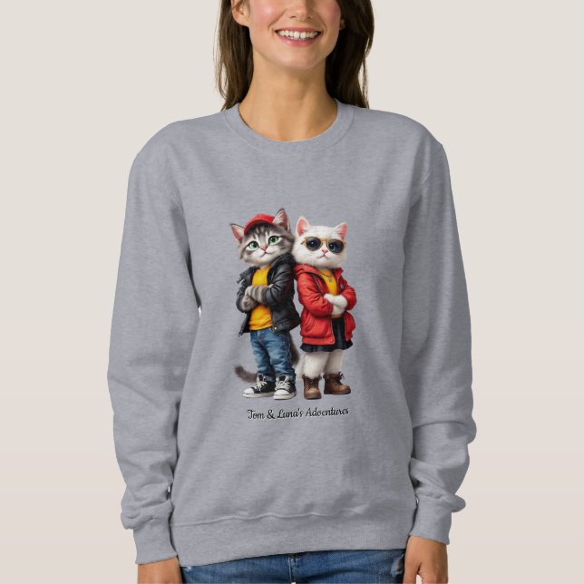 Les Aventures de Tom & Luna – Sweatshirt Cool Cats (Devant)