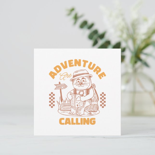 Les Aventures Sont Appelées - Chat Vintage (Debout devant)