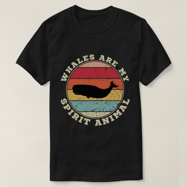 Les baleines sont mon esprit Animal T-Shirt (Design devant)