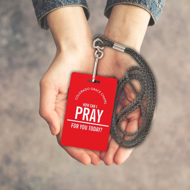 Les bénévoles de l'église de prière rouge badge (Créateur téléchargé)