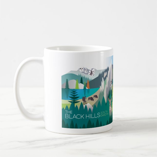 Les Black Hills 11oz ou 15oz Mug (Gauche)