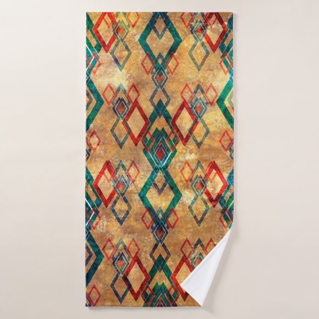 Les boho ethniques grondent le vieux motif. Impres (Serviette de bain)