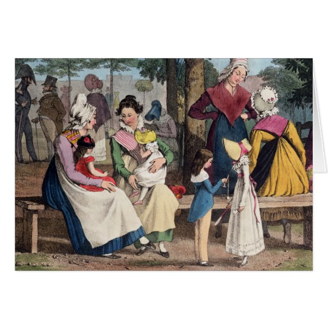 Les bonnes d'enfants, 1820 (Devant horizontal)