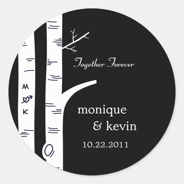 Les bouleaux Favorisent Les Stickers / Enveloppes  (Devant)