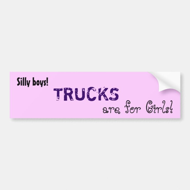 Les camions sont pour les filles autocollants pare (Devant)