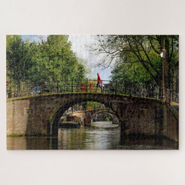 Les canaux d'Amsterdam. Jigsaw Puzzle (Horizontal)