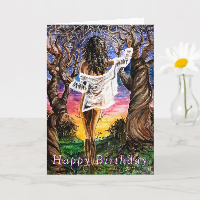 Les Cartes D'Anniversaire Des Femmes Dans La Natur (Petite plante)