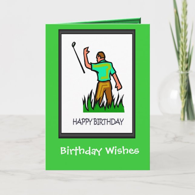 Les cartes d'anniversaire du golf, Le club ne fonc (Devant)