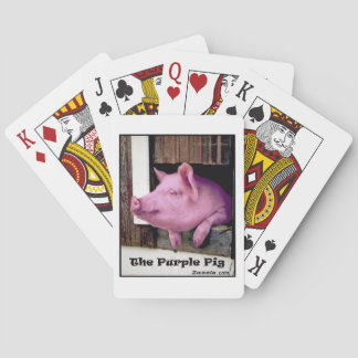 Les Cartes De Jeu Classique De Cochon Violet