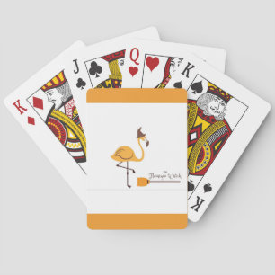 les cartes de jeu magiques de flamant