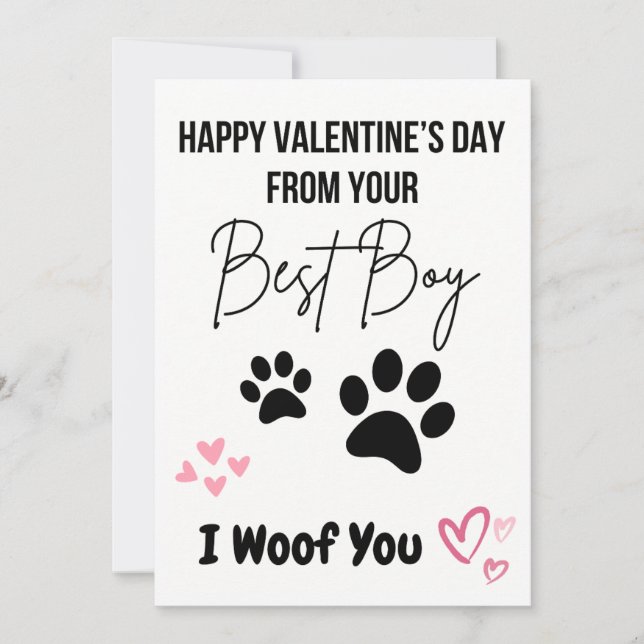 Les cartes de la Saint Valentin du chien pour mama (Devant)