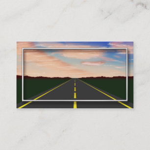 Les cartes de visite illustrés de route en avant