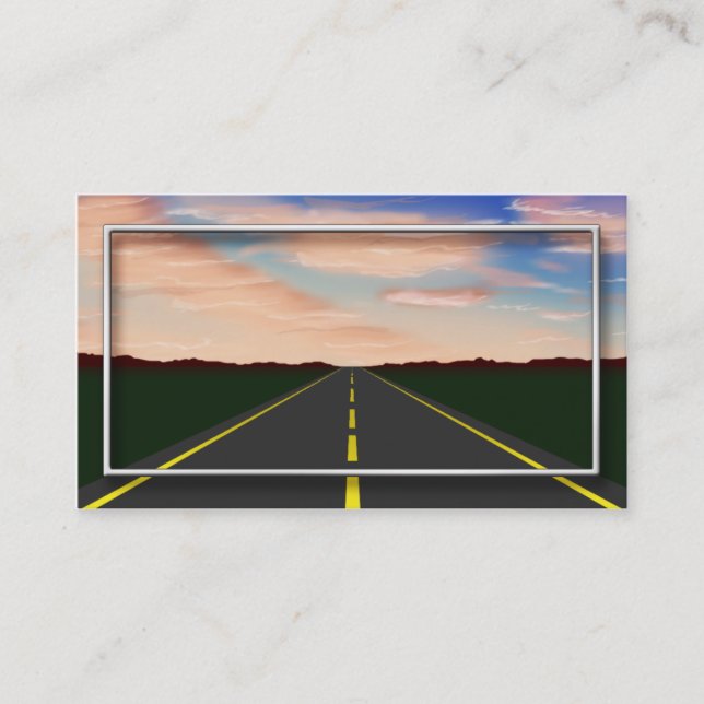 Les cartes de visite illustrés de route en avant (Devant)