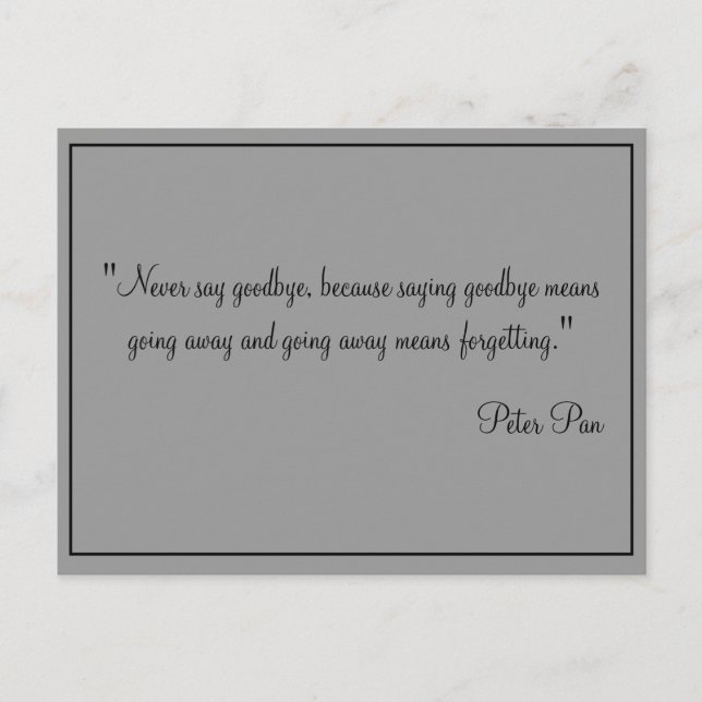 Les cartes n'indiquent jamais au revoir (Devant)