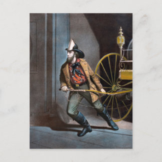 Les cartes postales Vintages American Fireman 1858