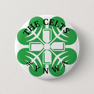 LES CELTS NIP BADGE #YNWA SHAMROCK CROSS MOTIF