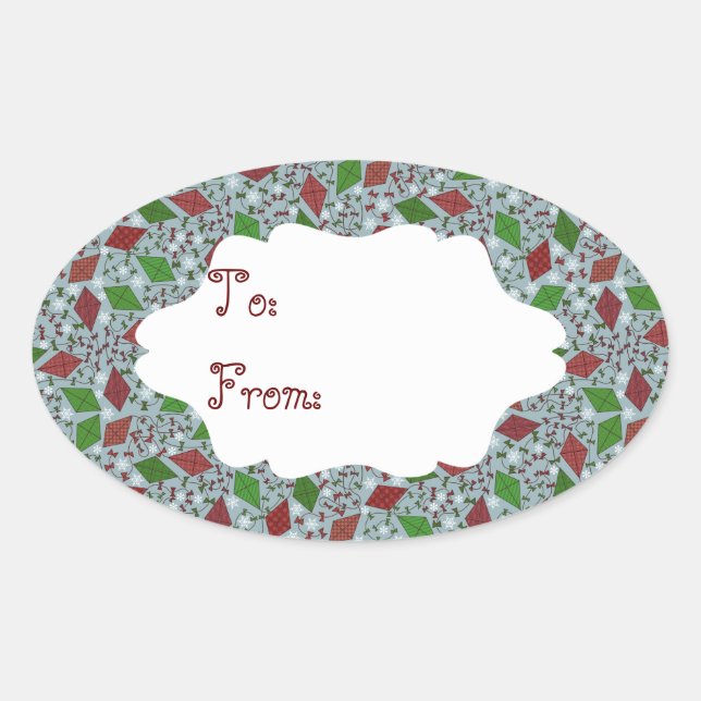 Les cerfs-volants de Noël, autocollant (Devant)