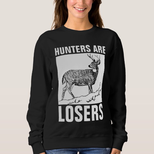 LES CHASSEURS SONT DES PERDANTS, T-shirts anti-cha (Devant)