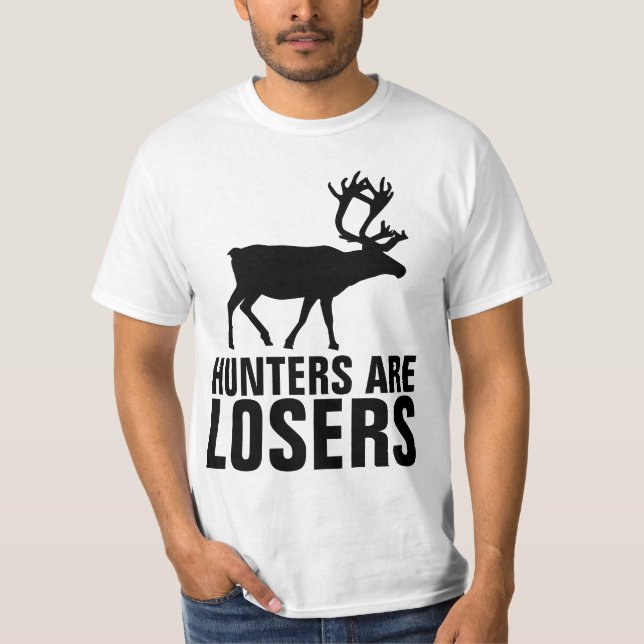 LES CHASSEURS SONT DES T-shirts PERDANTS (CERFS) (Devant)