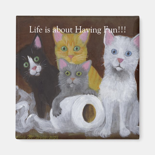 Les chatons ont un aimant amusant (Devant)