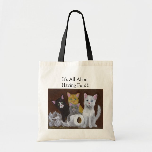 Les chatons ont un Sac fourre-tout amusant (Devant)