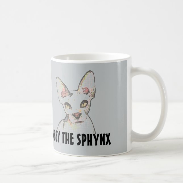 Les CHATS CHAUVES de SPHYNX, tasses de café, (Droite)