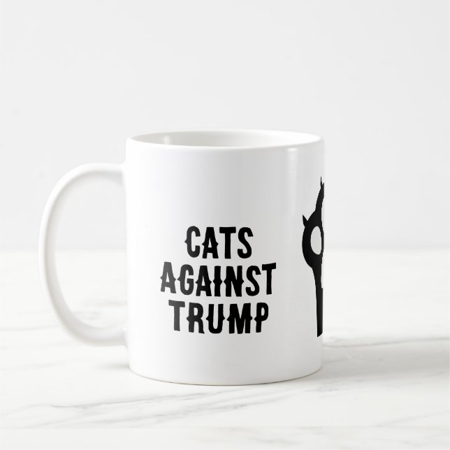 Les chats contre Trump Political Mug (Gauche)