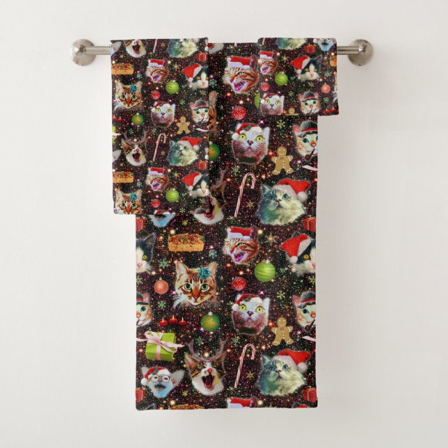 Les chats de Noël dans la galaxie de l'espace (En situation)