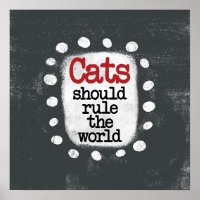 Les Chats Devraient Régler Le Monde Poster Wall Ar