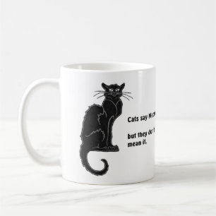 "Les chats disent Meow..." Café Mug