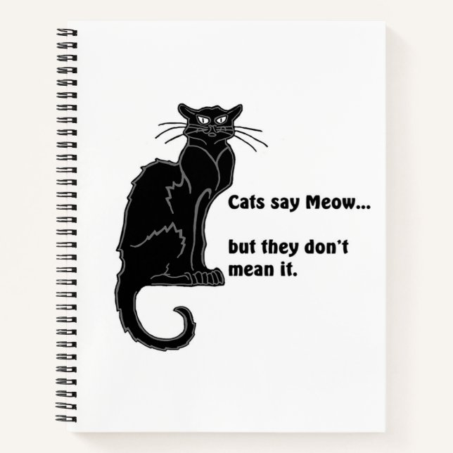 "Les chats disent Meow..." Carnet à spirales (Devant)