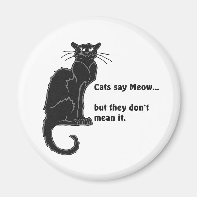 Les chats disent Meow... Magnet (Devant)