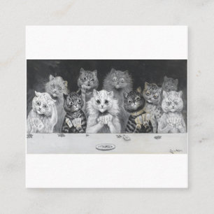 Les chats jouent aux cartes - Louis Wain