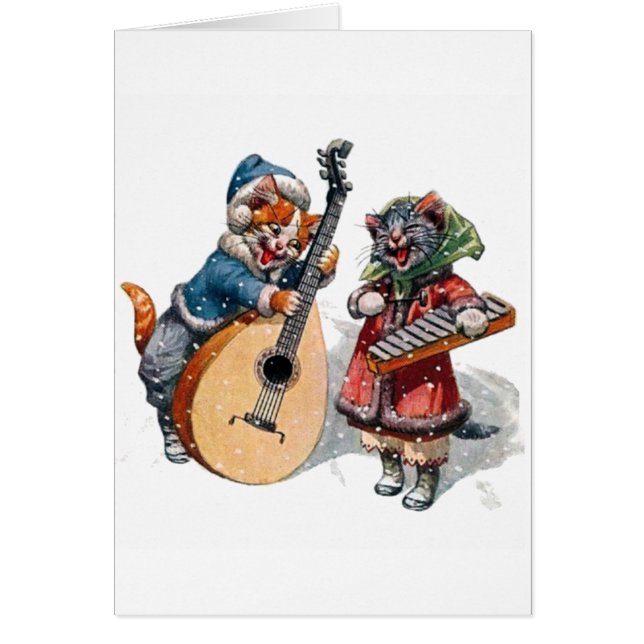 Les chats mignons jouent du mandoline et du xyloph (Devant)