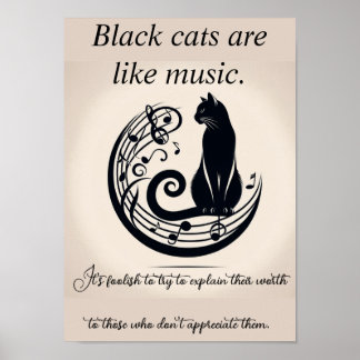 Les chats noirs sont comme des affiches de musique