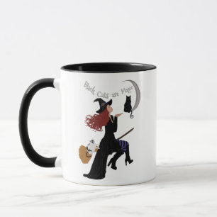 Les chats noirs sont magiques Mug à deux tons