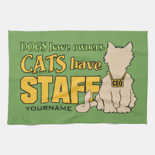 LES CHATS ONT PERSONNEL serviette personnalisée ma