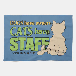 LES CHATS ONT PERSONNEL serviette personnalisée ma