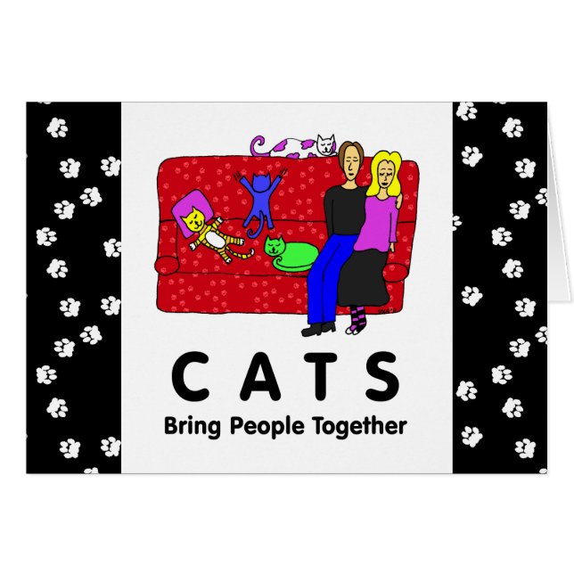 Les chats réunissent des personnes (Devant horizontal)